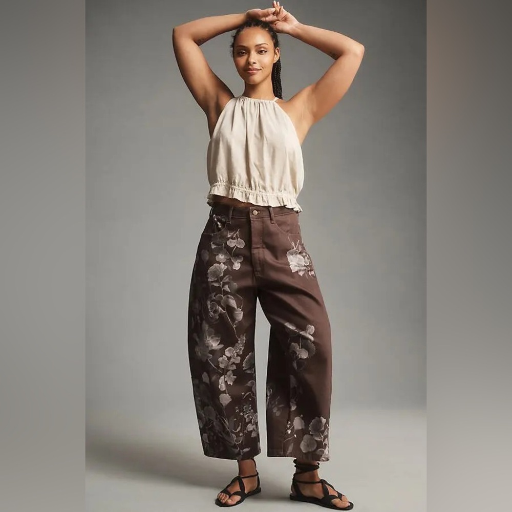 Pilcro Kenna Mid-Rise Heritage Barrel Jeans